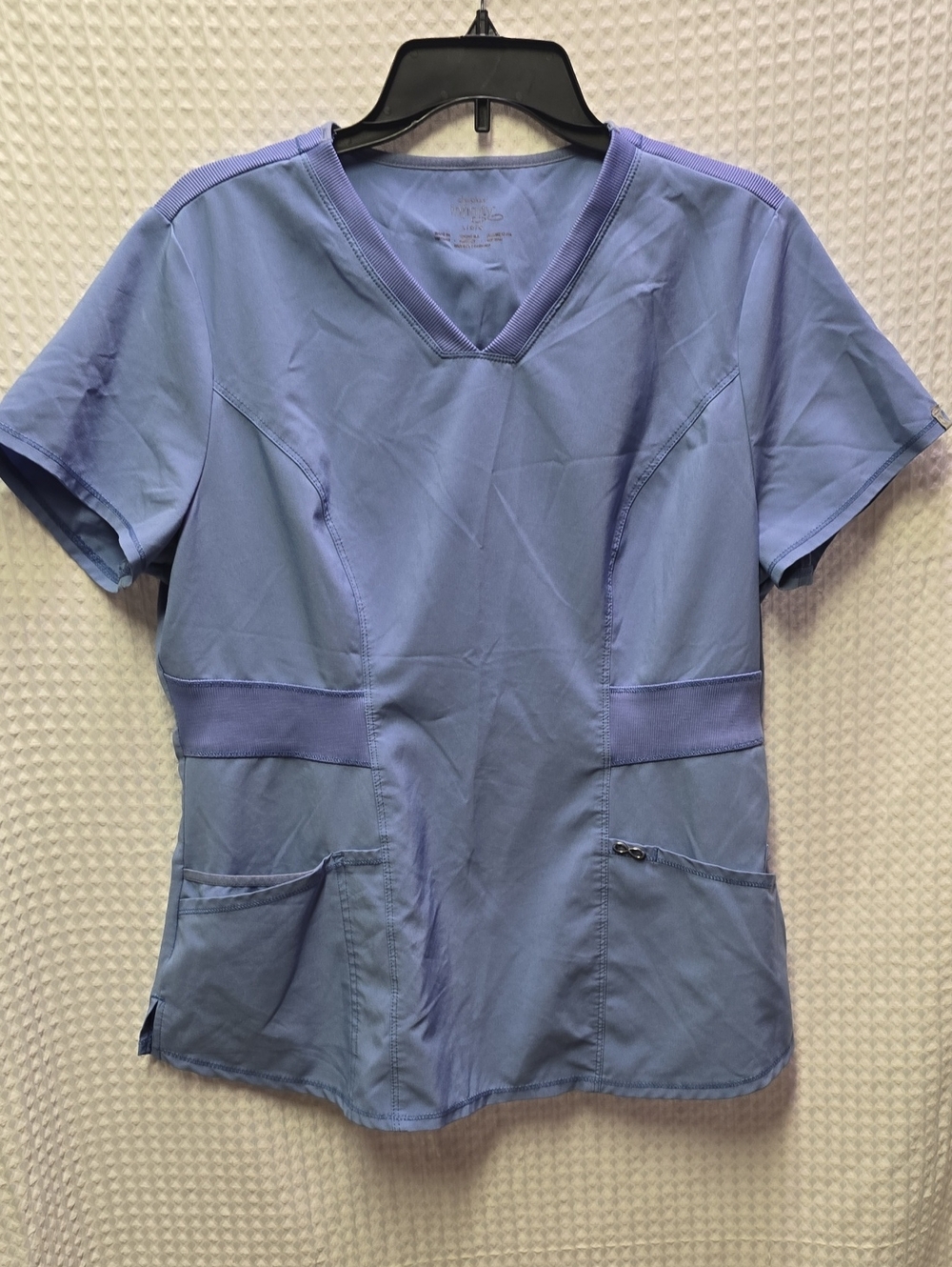 Cherokee Infinity Large Ceil Blue Womens Scrub Top